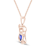 Teddy Bear Pendant Necklace for Women