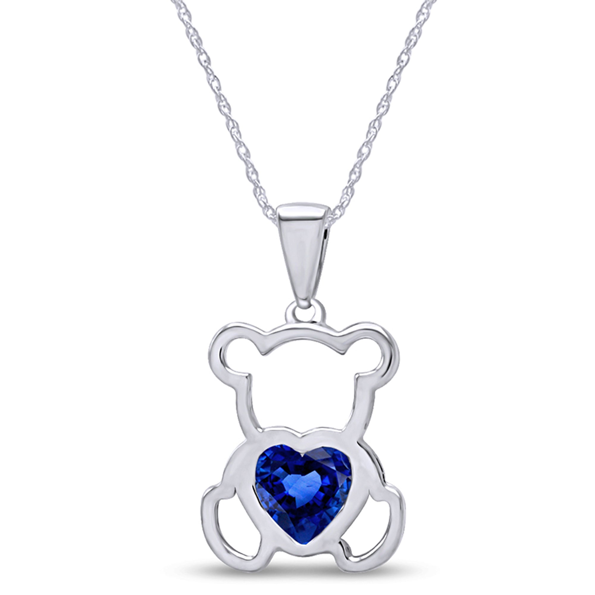 Teddy Bear Pendant Necklace for Women
