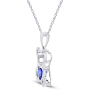 Teddy Bear Pendant Necklace for Women