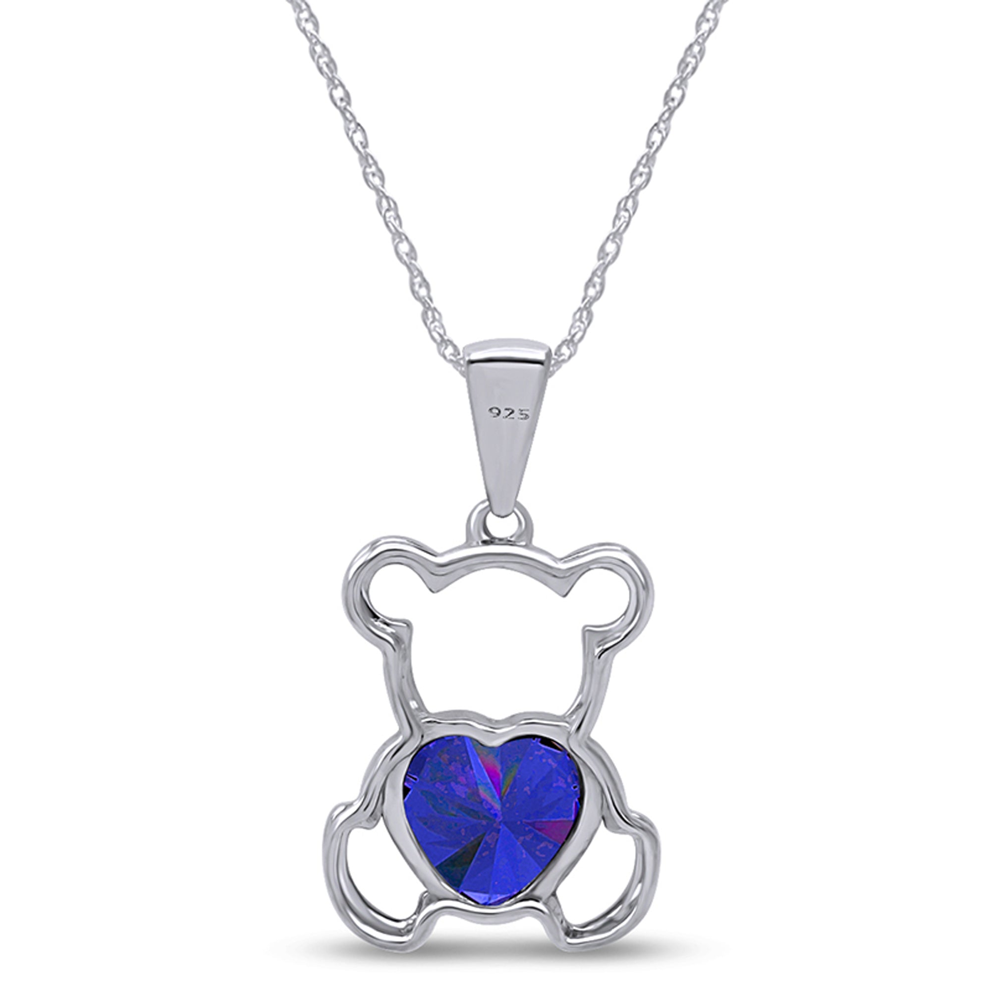 Teddy Bear Pendant Necklace for Women