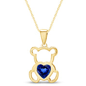 Teddy Bear Pendant Necklace for Women