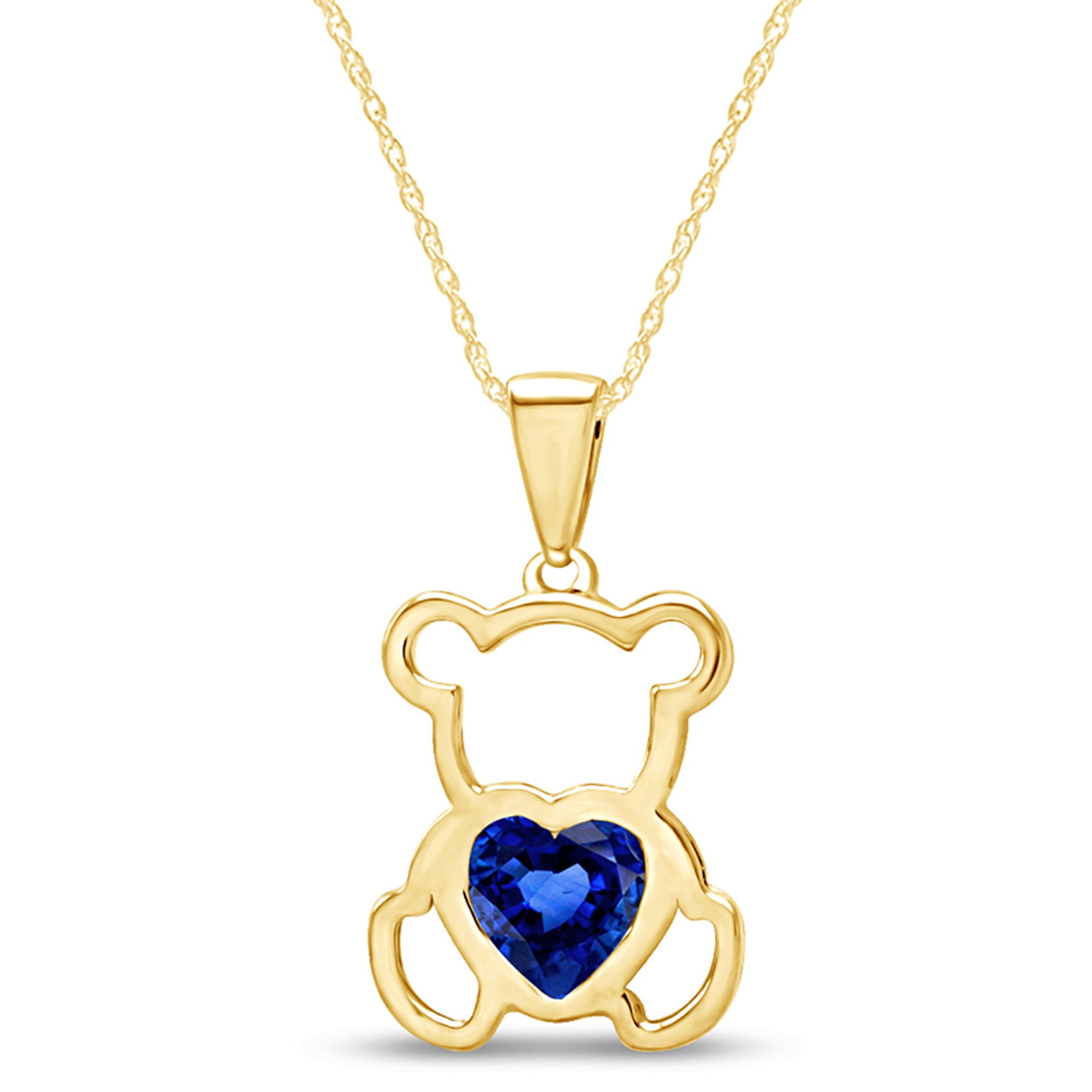 Teddy Bear Pendant Necklace for Women