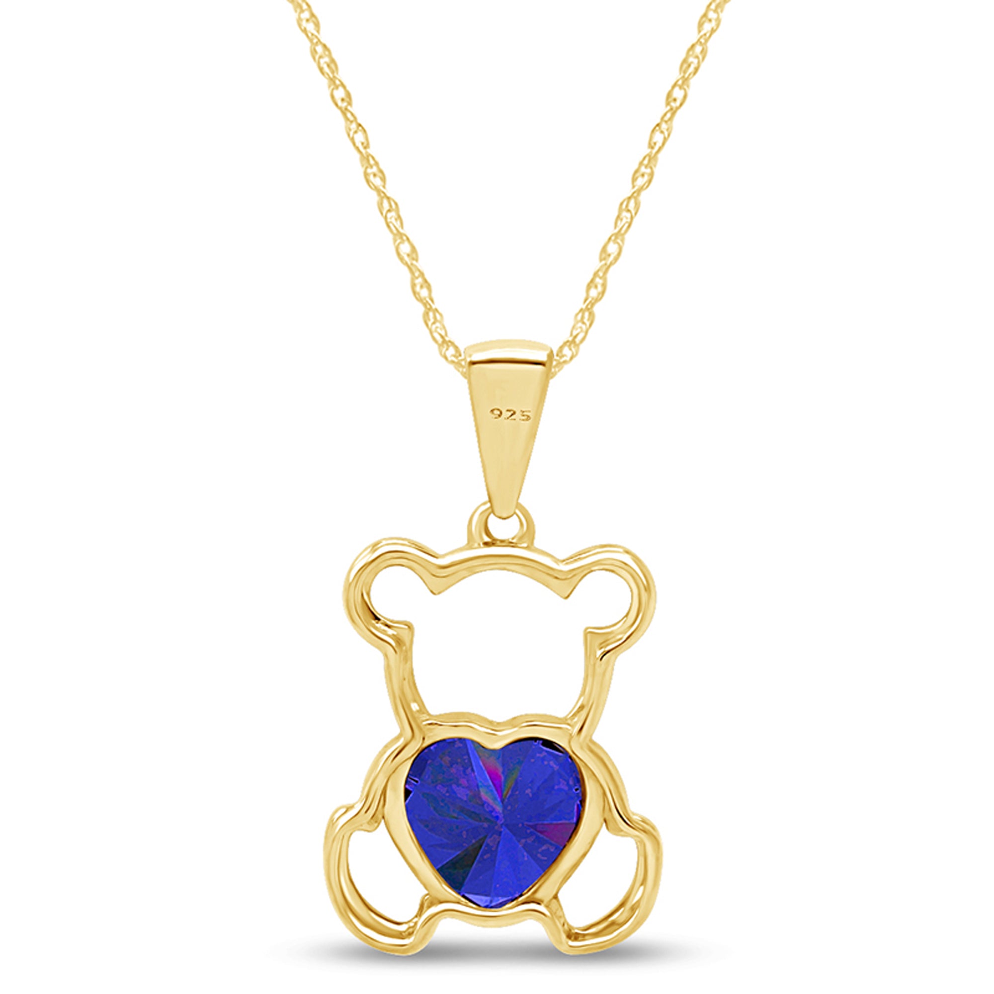 Teddy Bear Pendant Necklace for Women