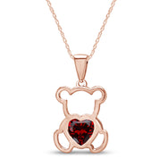 Teddy Bear Pendant Necklace for Women