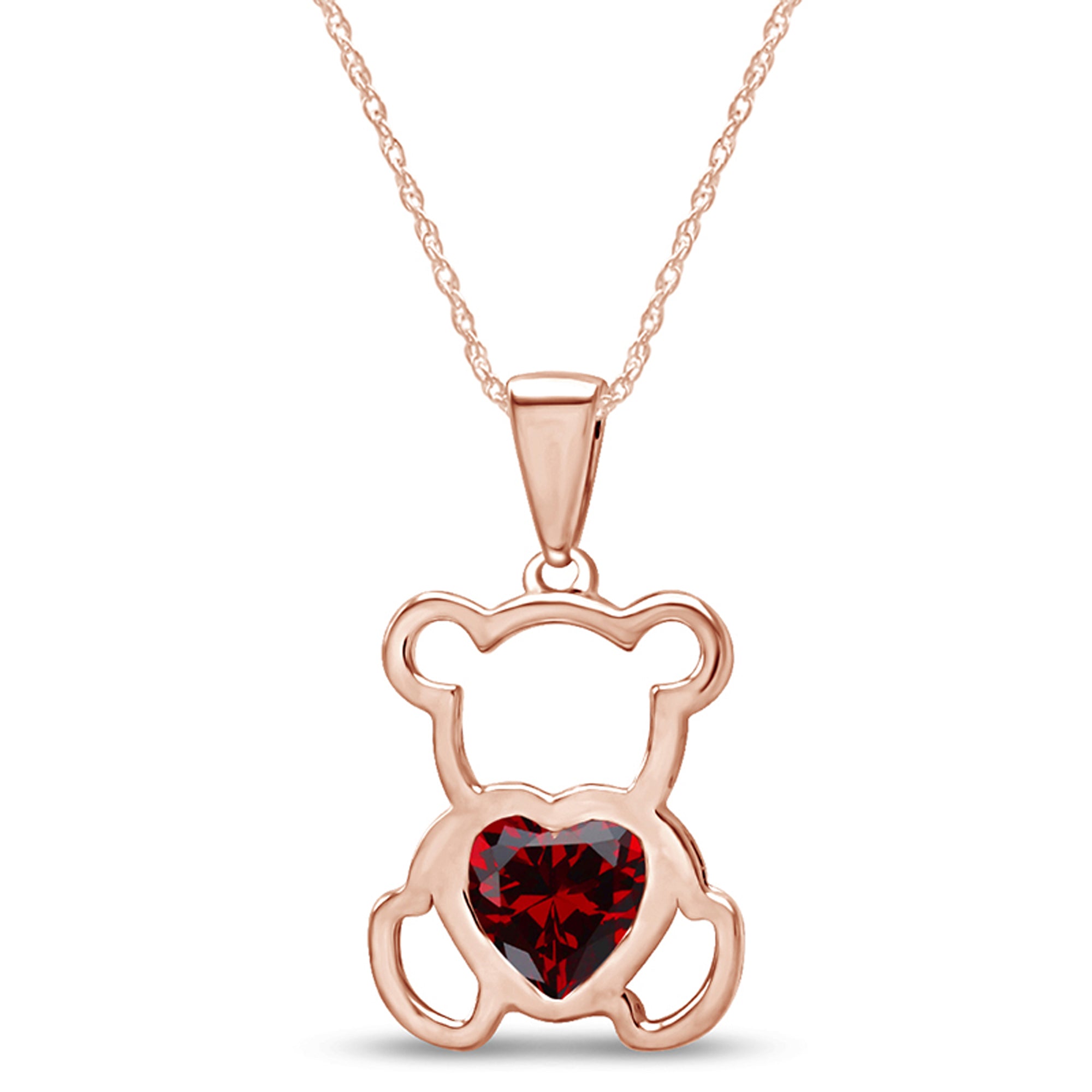 Teddy Bear Pendant Necklace for Women