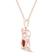 Teddy Bear Pendant Necklace for Women
