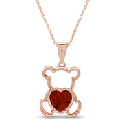 Teddy Bear Pendant Necklace for Women