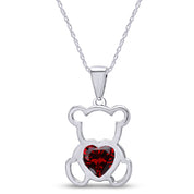 Teddy Bear Pendant Necklace for Women
