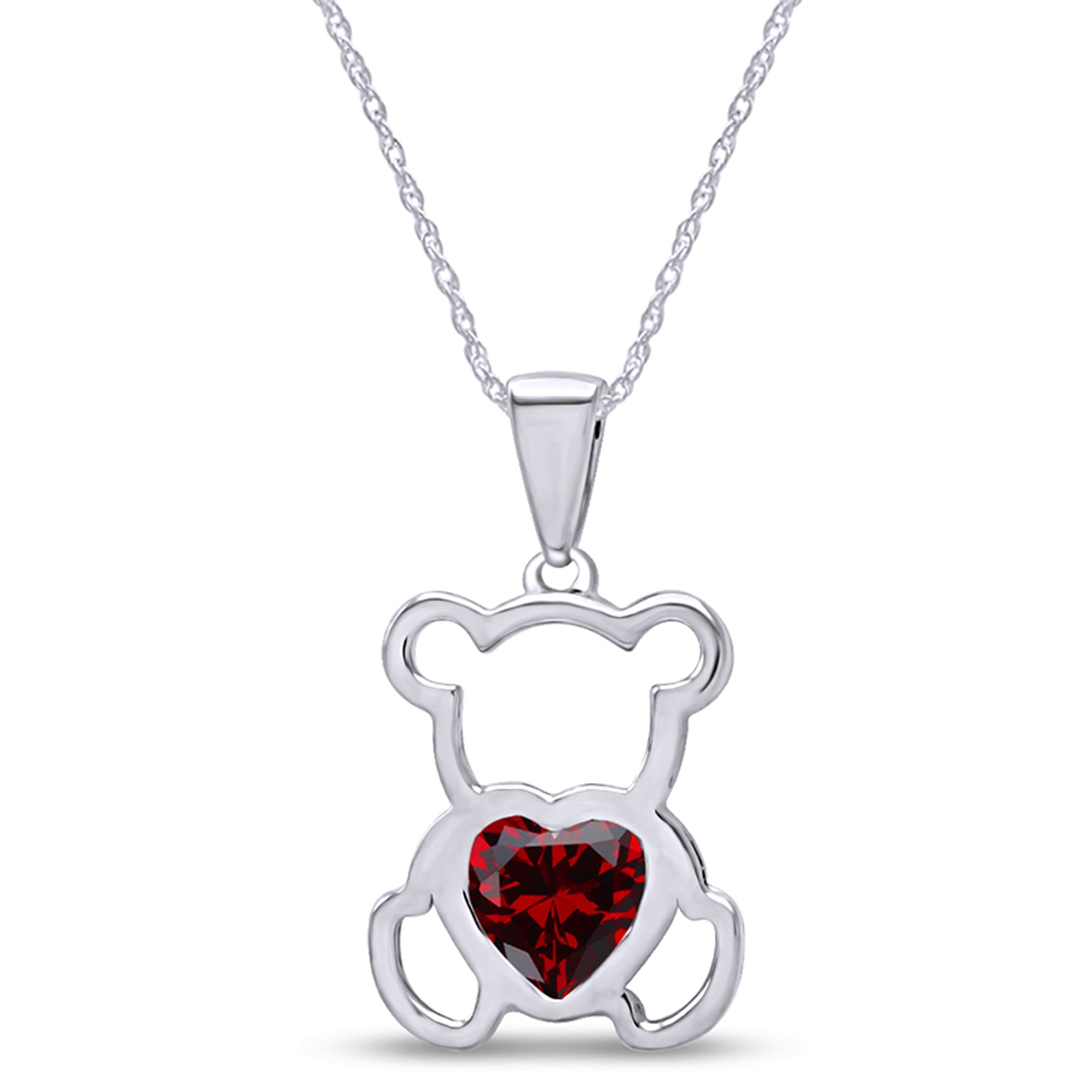 Teddy Bear Pendant Necklace for Women