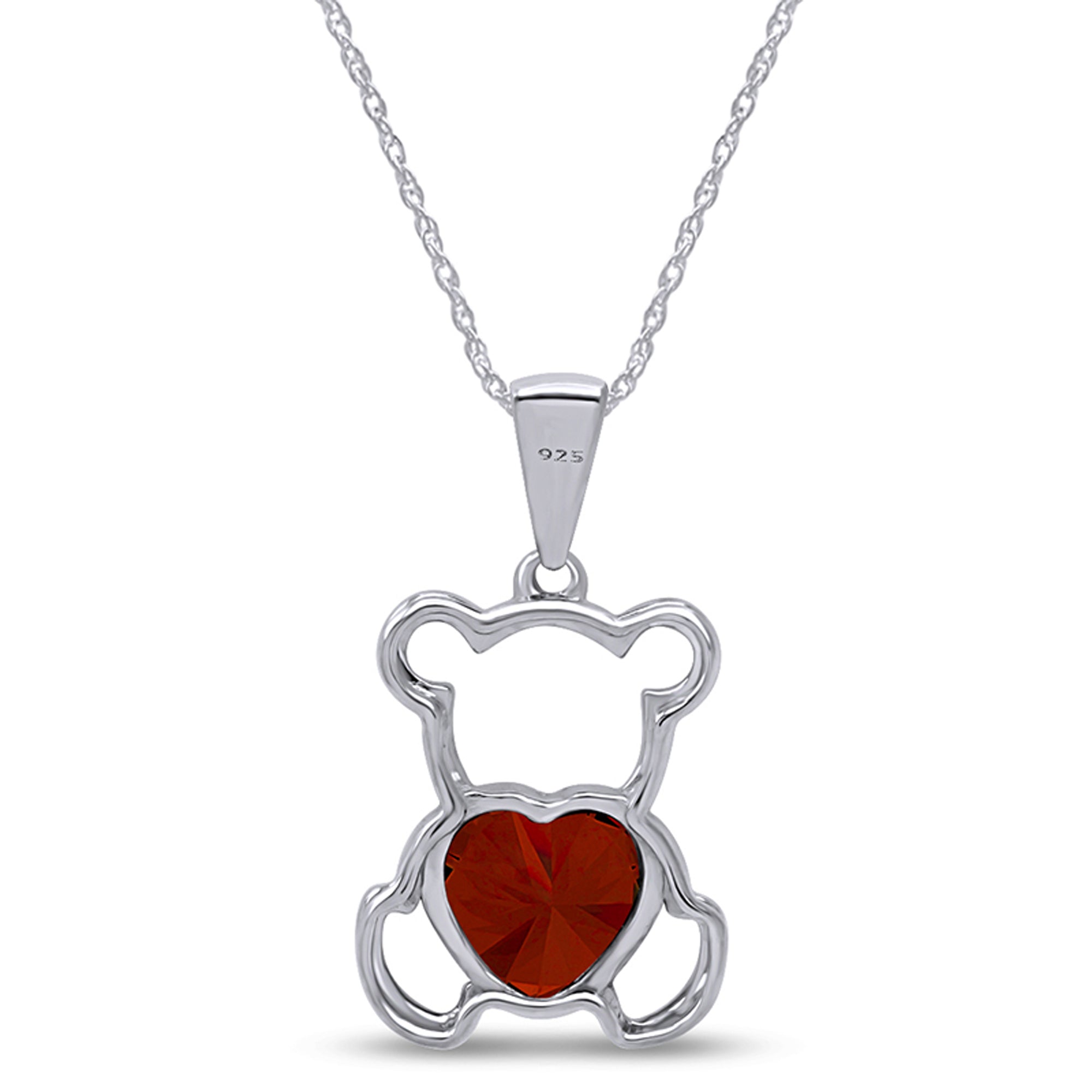 Teddy Bear Pendant Necklace for Women
