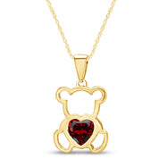 Teddy Bear Pendant Necklace for Women