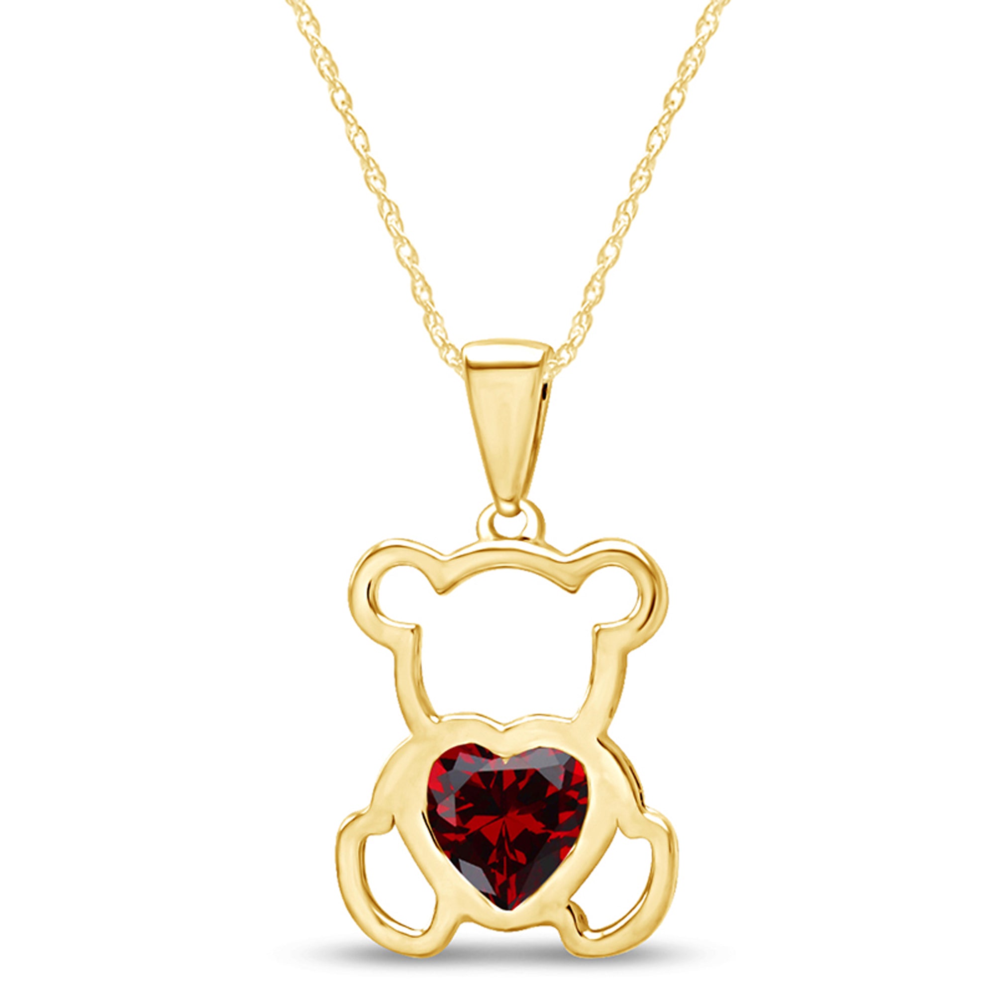 Teddy Bear Pendant Necklace for Women