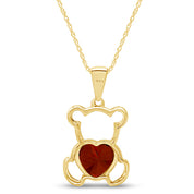 Teddy Bear Pendant Necklace for Women