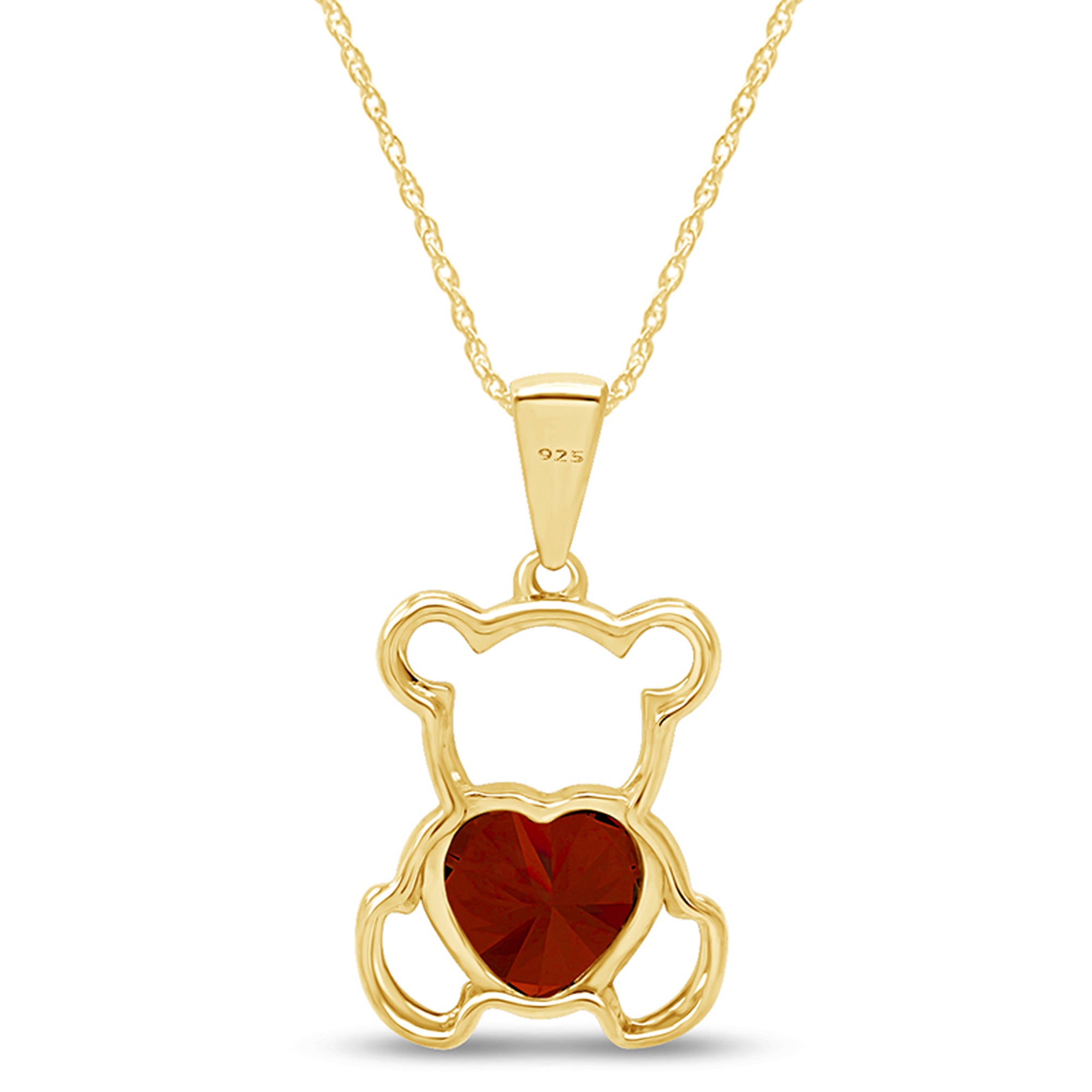 Teddy Bear Pendant Necklace for Women