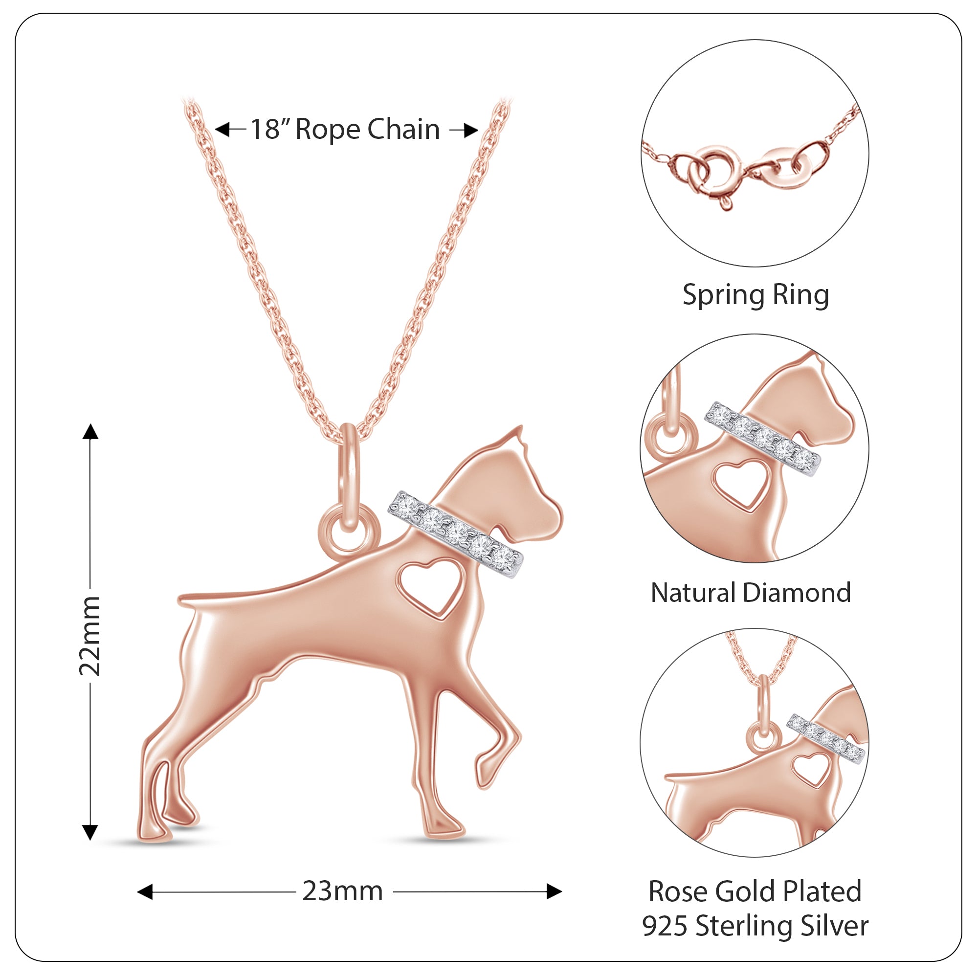 Dog Lover Charm Pendant Necklace