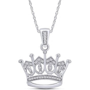 Moissanite Crown Pendant Necklace