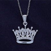 Moissanite Crown Pendant Necklace