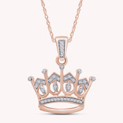 Moissanite Crown Pendant Necklace