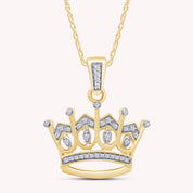 Moissanite Crown Pendant Necklace