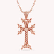 Khachkar Armenian Cross Pendant Necklace for Women & Men