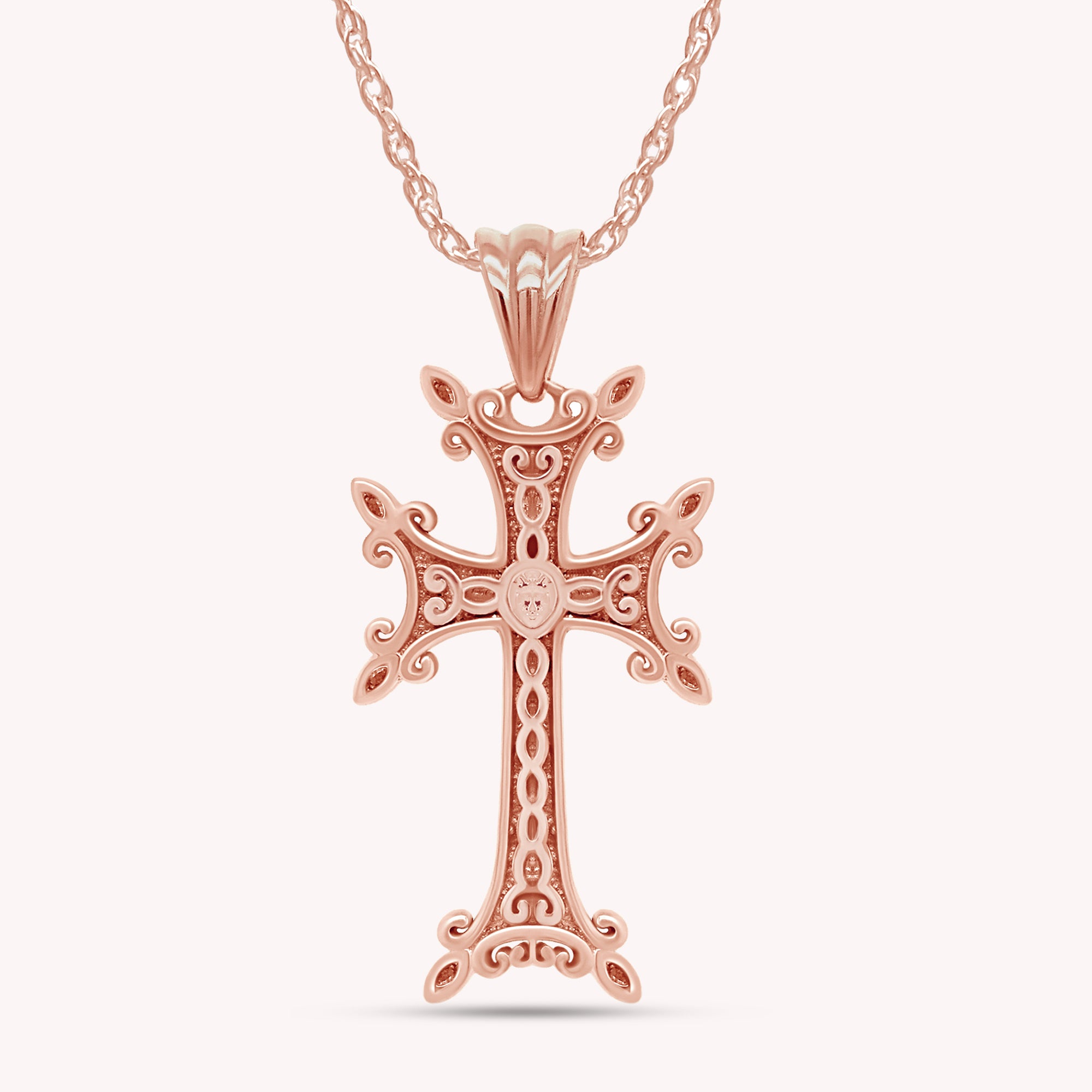 Khachkar Armenian Cross Pendant Necklace for Women & Men
