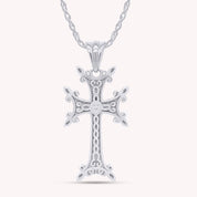 Khachkar Armenian Cross Pendant Necklace for Women & Men