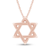 Star David Fashion Pendant Necklace in 14K Gold Over Sterling Silver