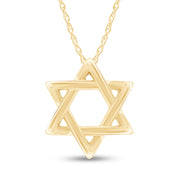 Star David Fashion Pendant Necklace in 14K Gold Over Sterling Silver