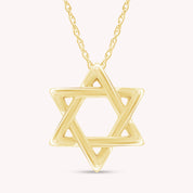 Star David Fashion Pendant Necklace in 14K Gold Over Sterling Silver