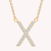 AFFY Moissanite Diamond Alphabet's Letter's Necklaces