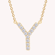 AFFY Moissanite Diamond Alphabet's Letter's Necklaces