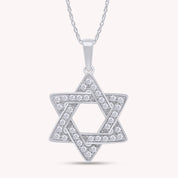 Moissanite Jewish Faith Star Of David Pendant Necklace