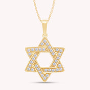 Moissanite Jewish Faith Star Of David Pendant Necklace