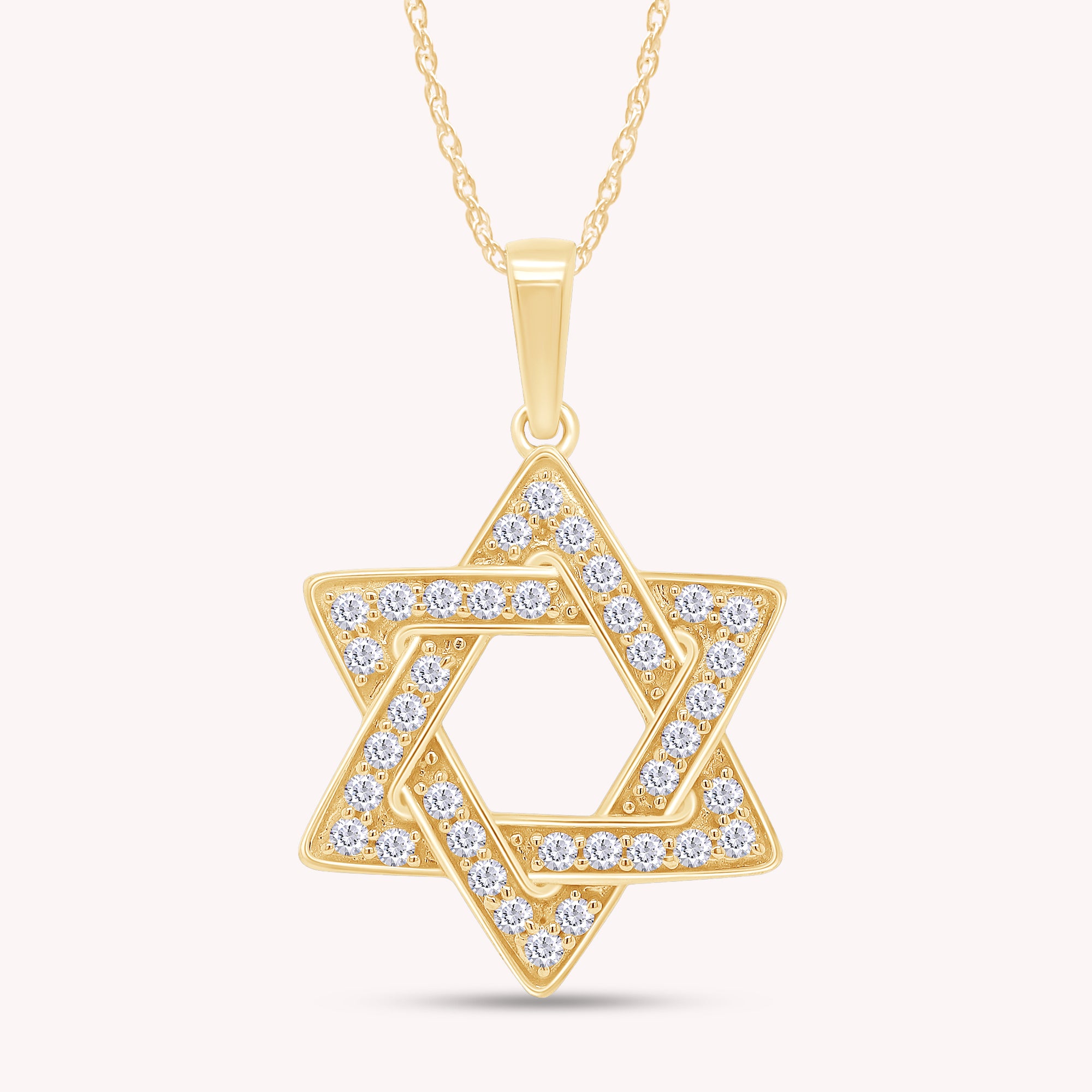 Moissanite Jewish Faith Star Of David Pendant Necklace