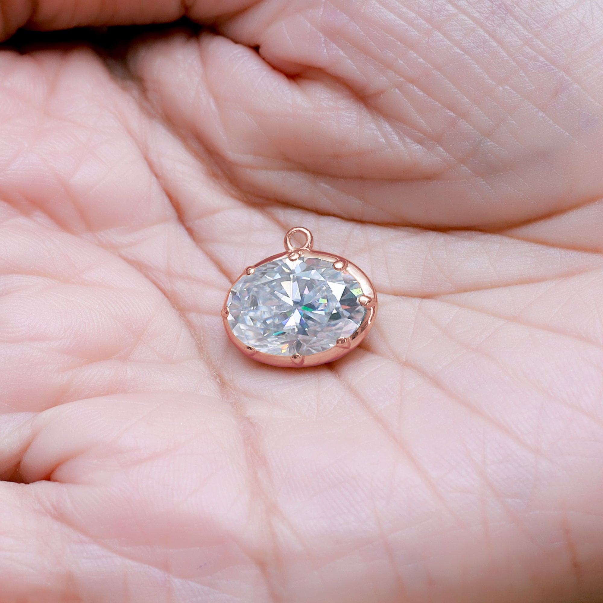 Fancy Shape Moissanite Georgian setting pendants
