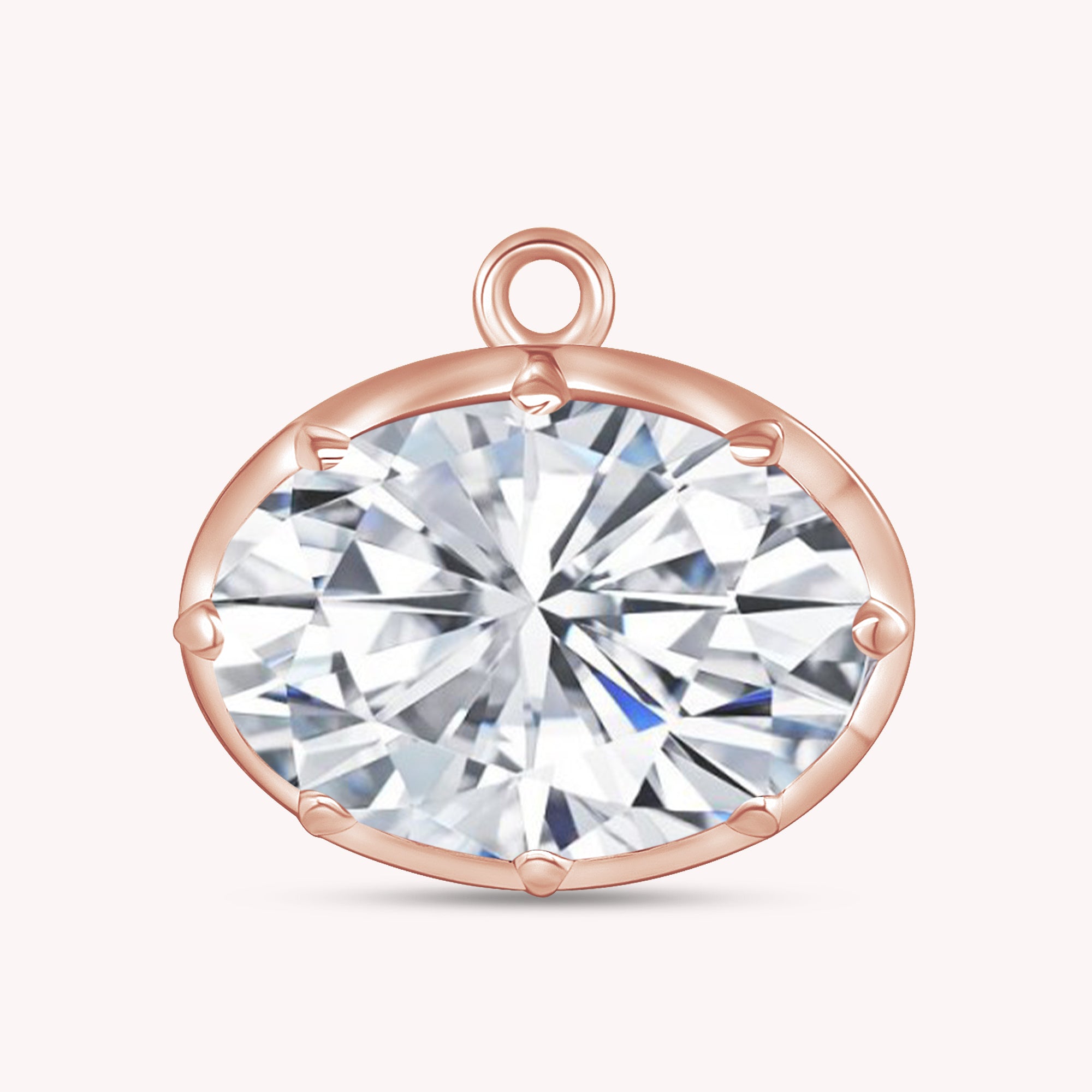 Fancy Shape Moissanite Georgian setting pendants