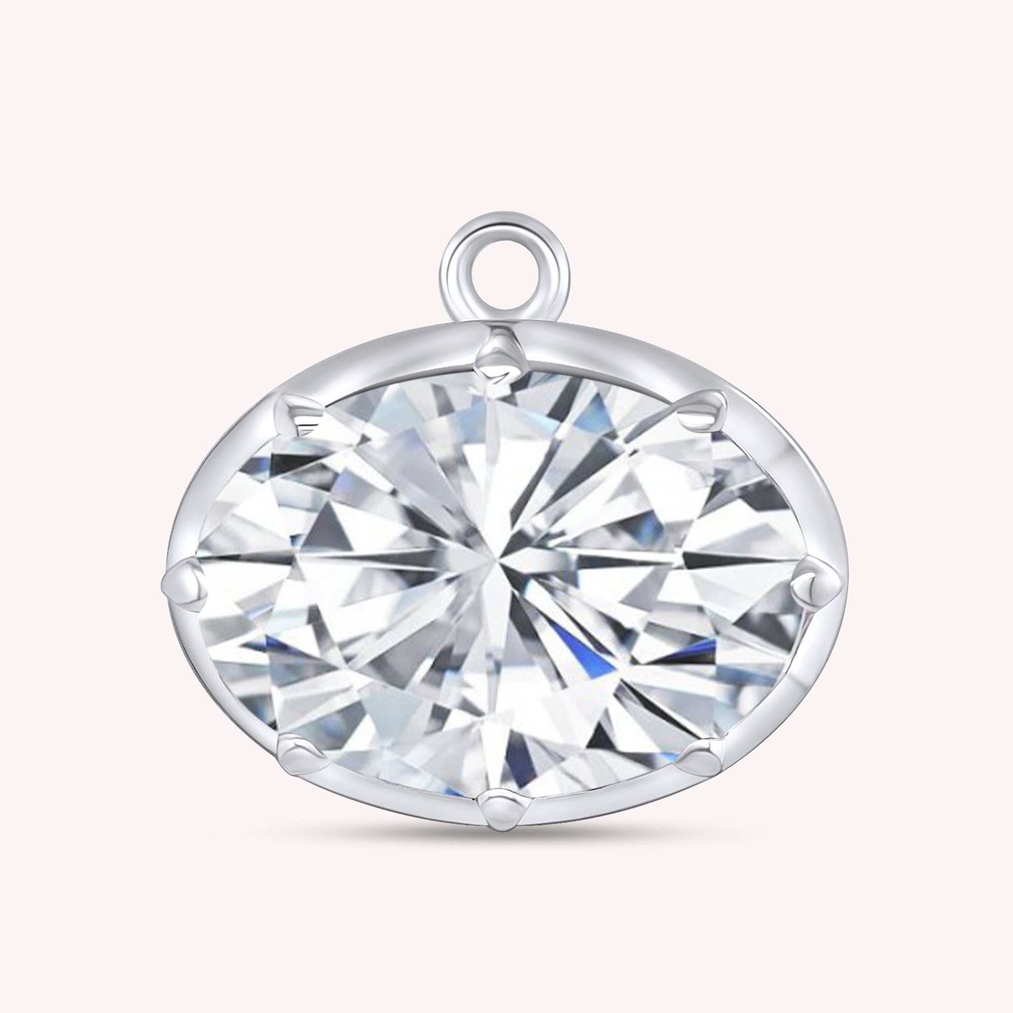 Fancy Shape Moissanite Georgian setting pendants