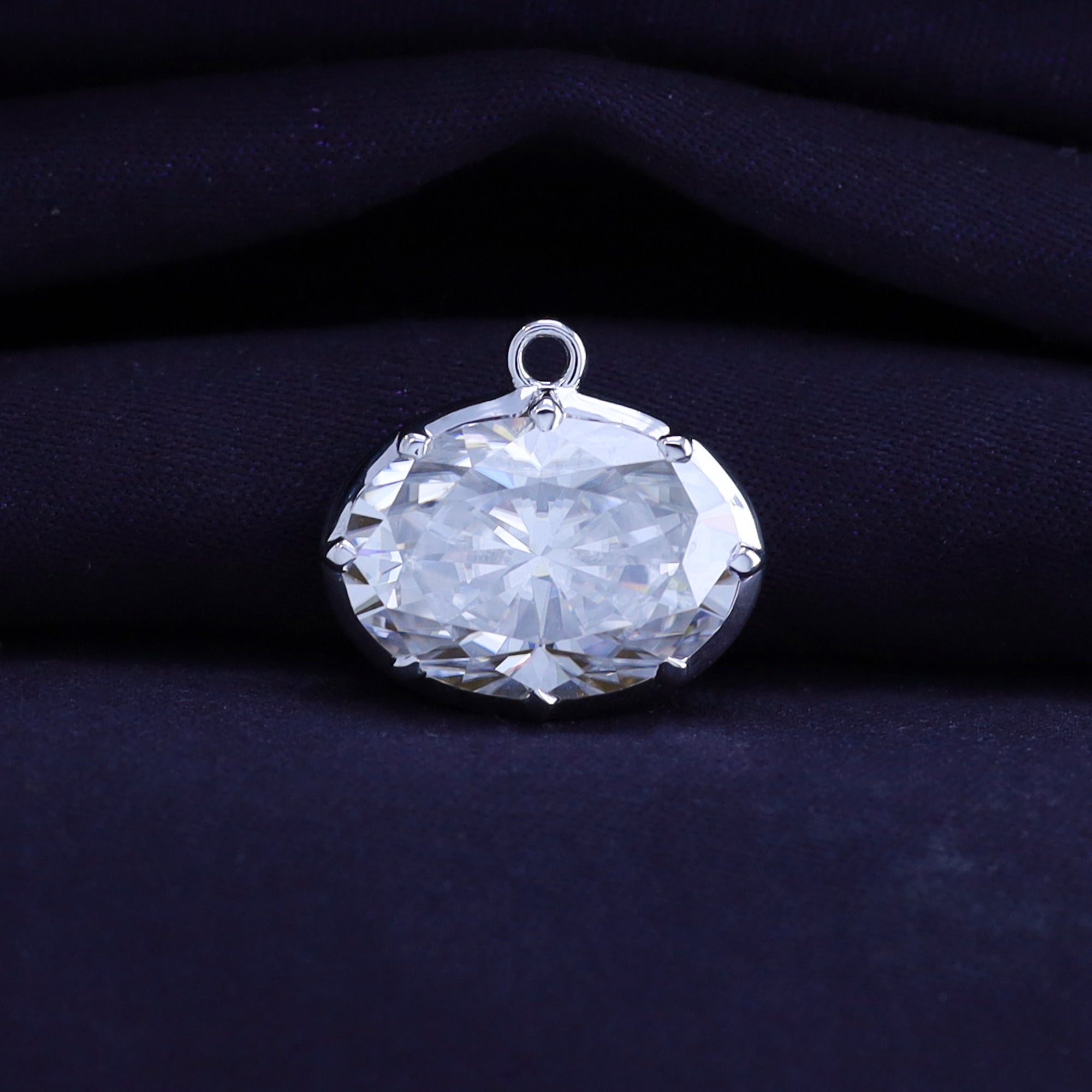 Fancy Shape Moissanite Georgian setting pendants