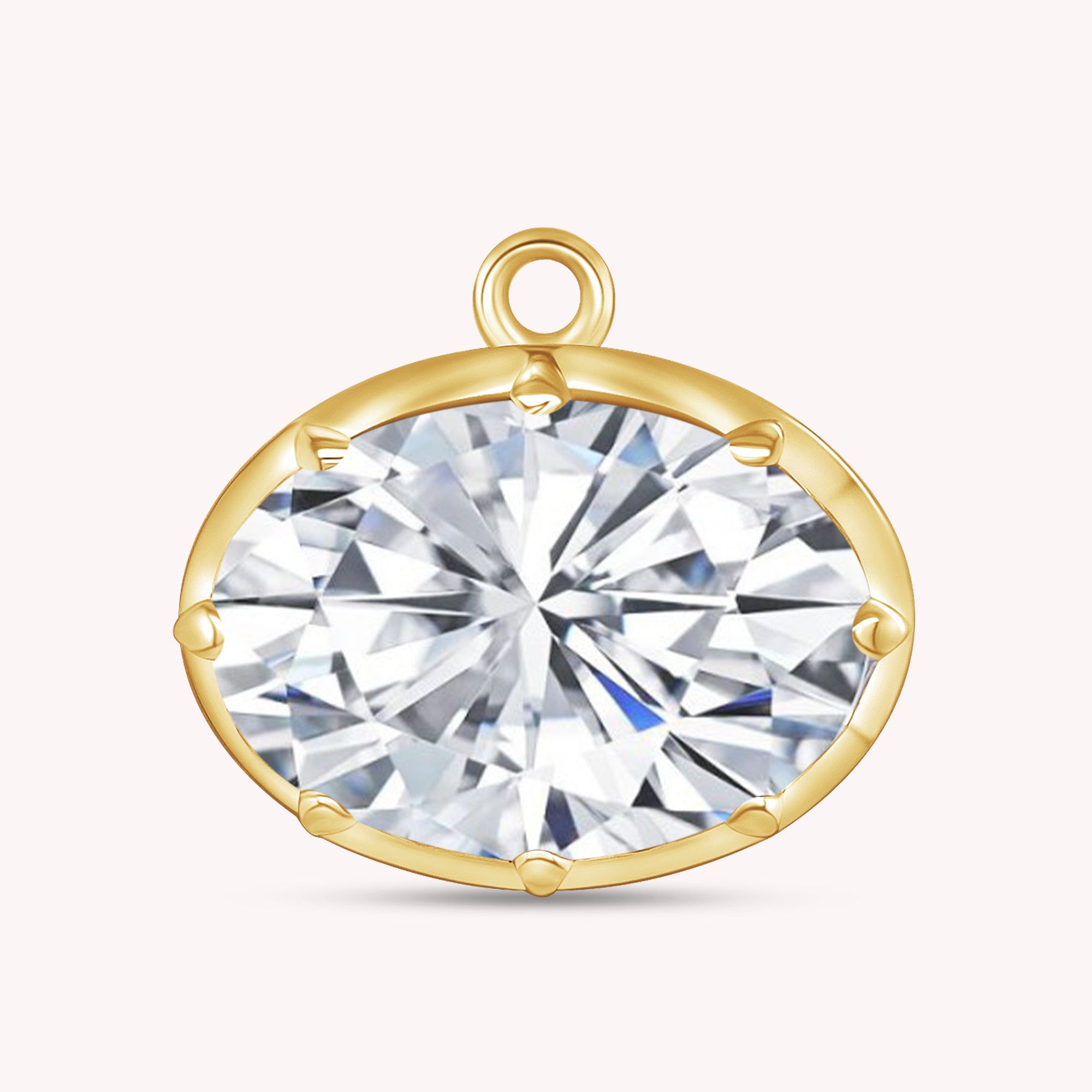 Fancy Shape Moissanite Georgian setting pendants