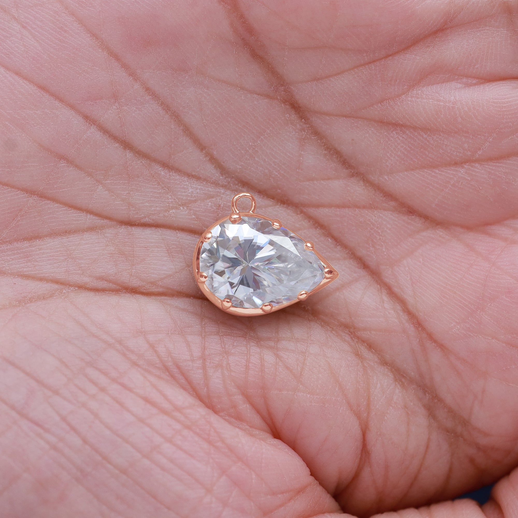 Fancy Shape Moissanite Georgian setting pendants