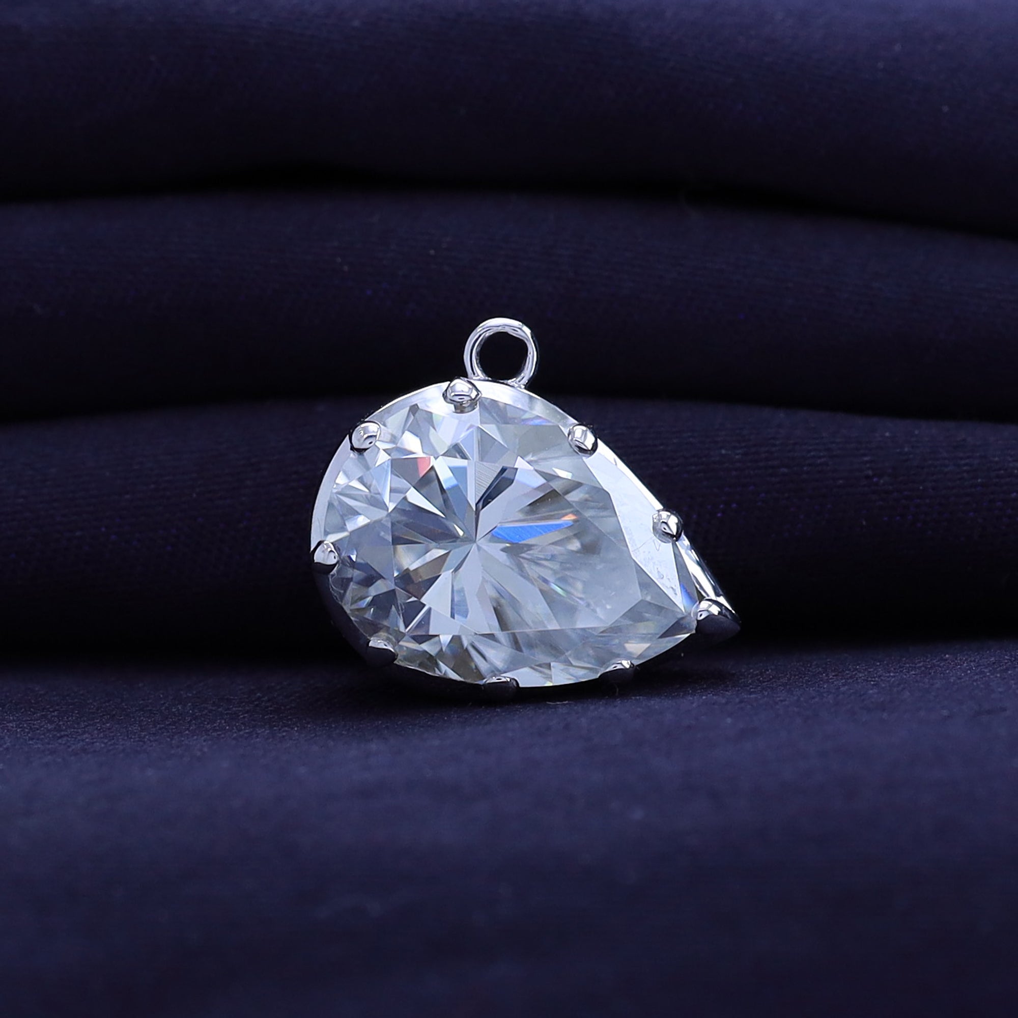 Fancy Shape Moissanite Georgian setting pendants