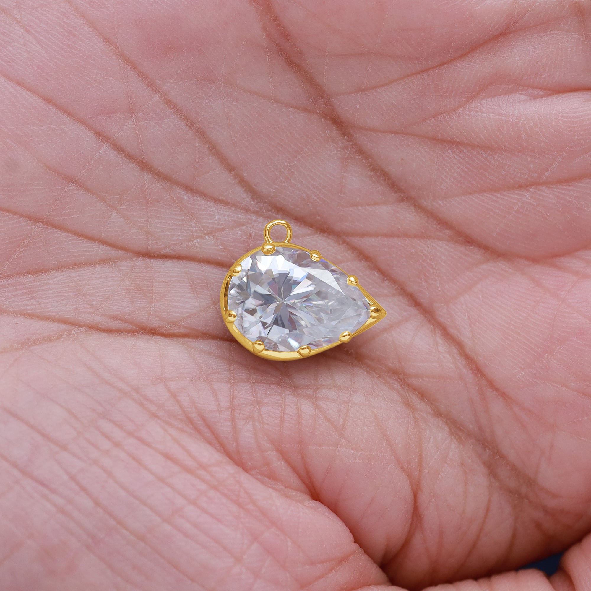 Fancy Shape Moissanite Georgian setting pendants