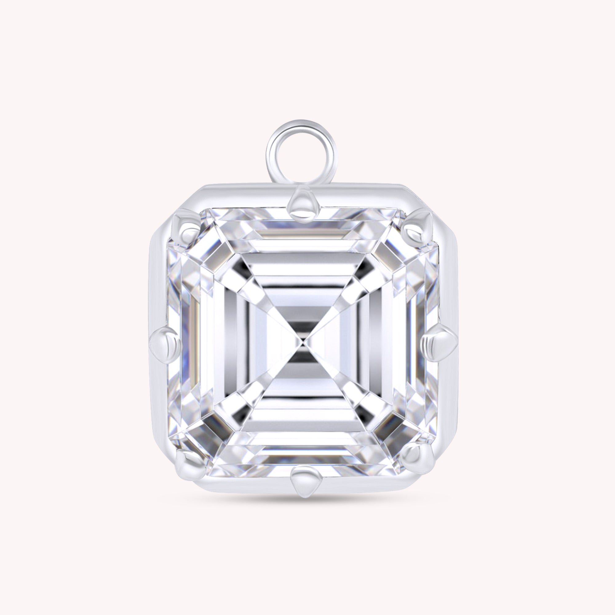 Fancy Shape Moissanite Georgian setting pendants