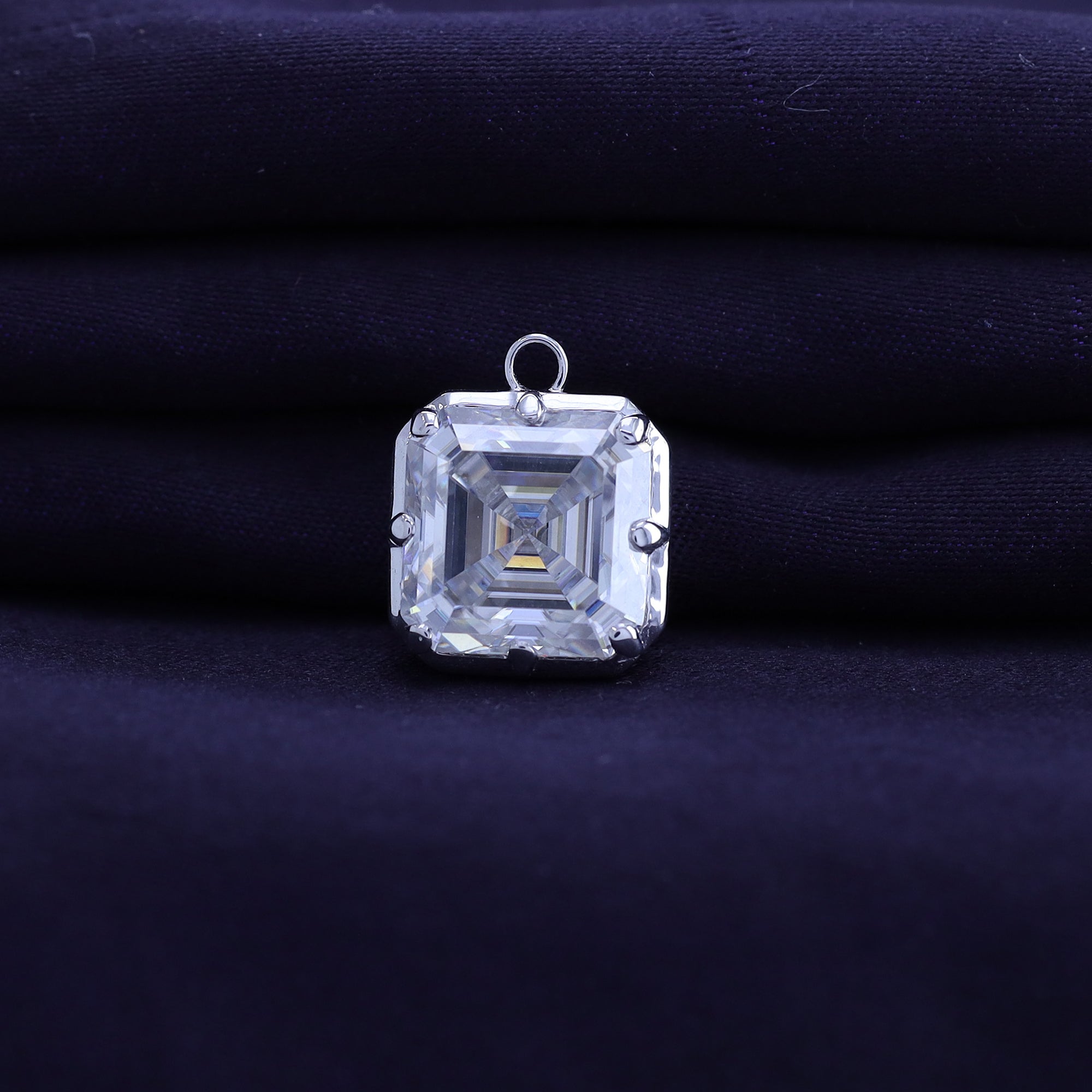 Fancy Shape Moissanite Georgian setting pendants