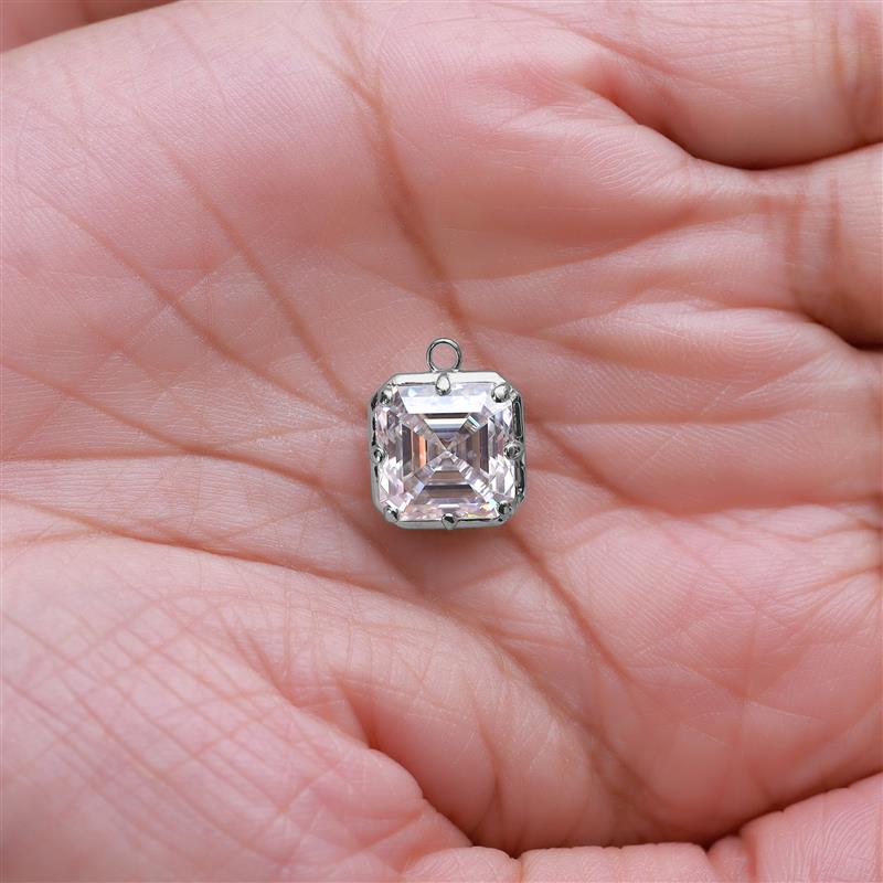 Fancy Shape Moissanite Georgian setting pendants