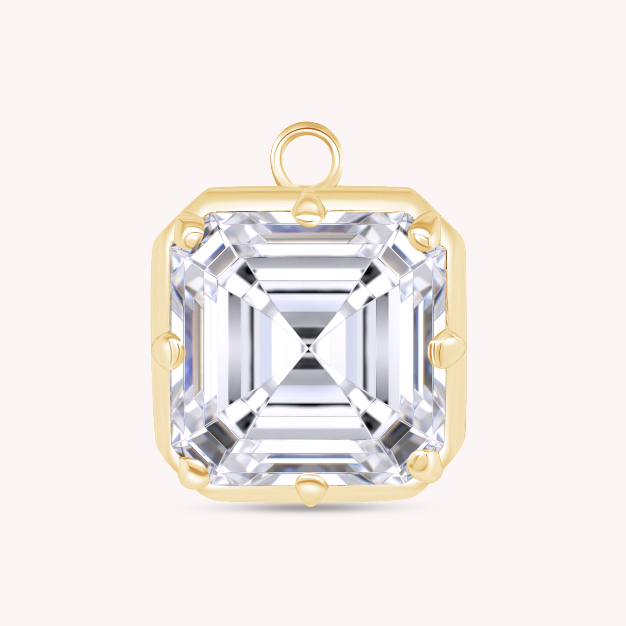 Fancy Shape Moissanite Georgian setting pendants