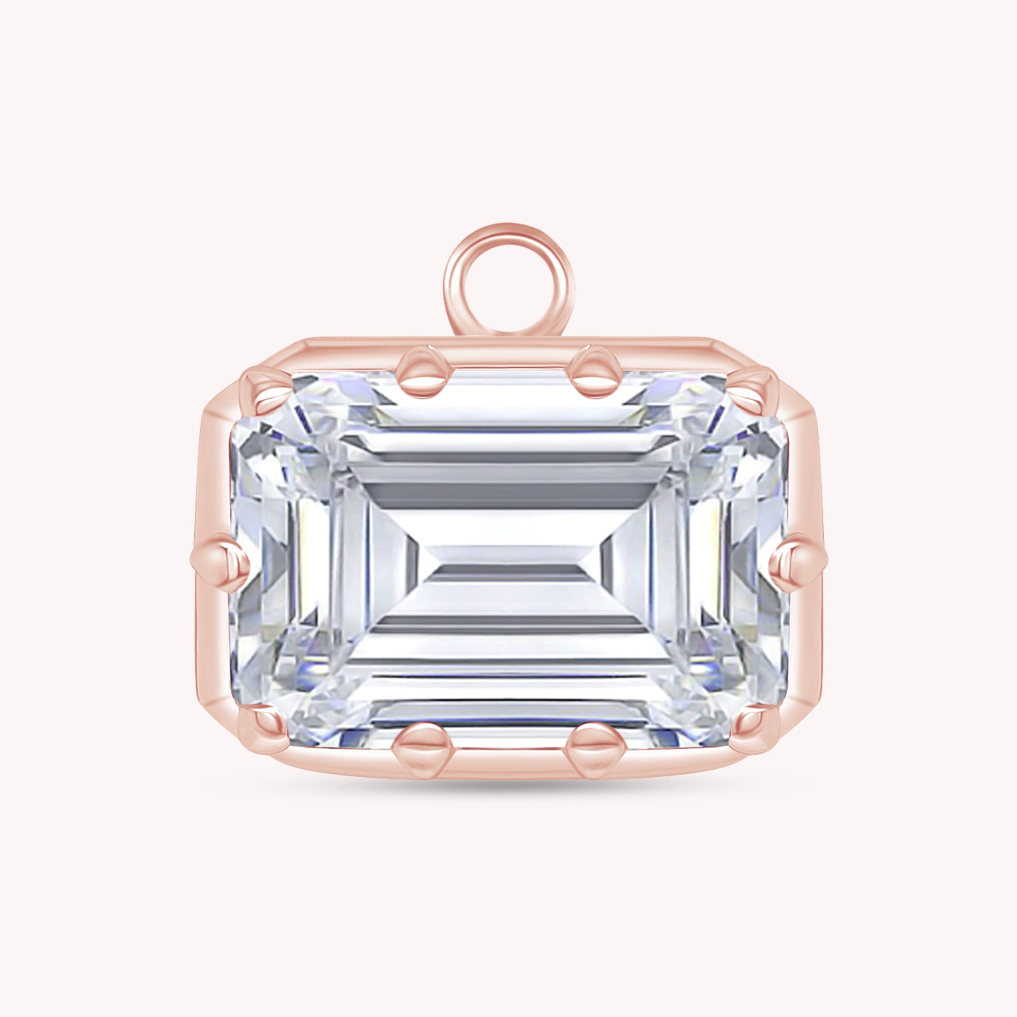 Fancy Shape Moissanite Georgian setting pendants