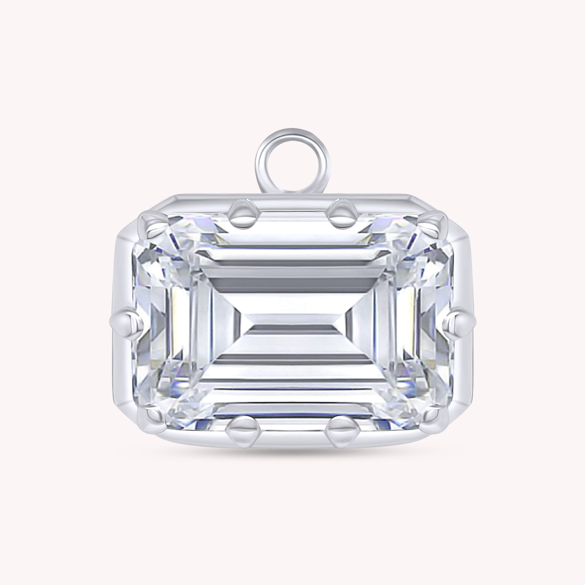 Fancy Shape Moissanite Georgian setting pendants