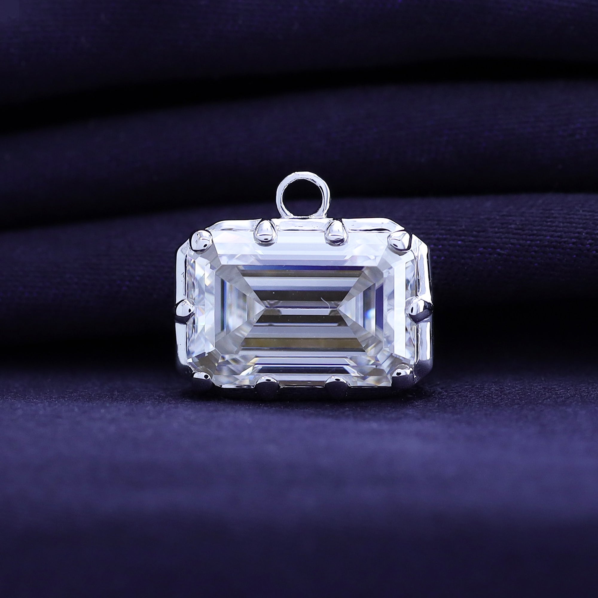 Fancy Shape Moissanite Georgian setting pendants