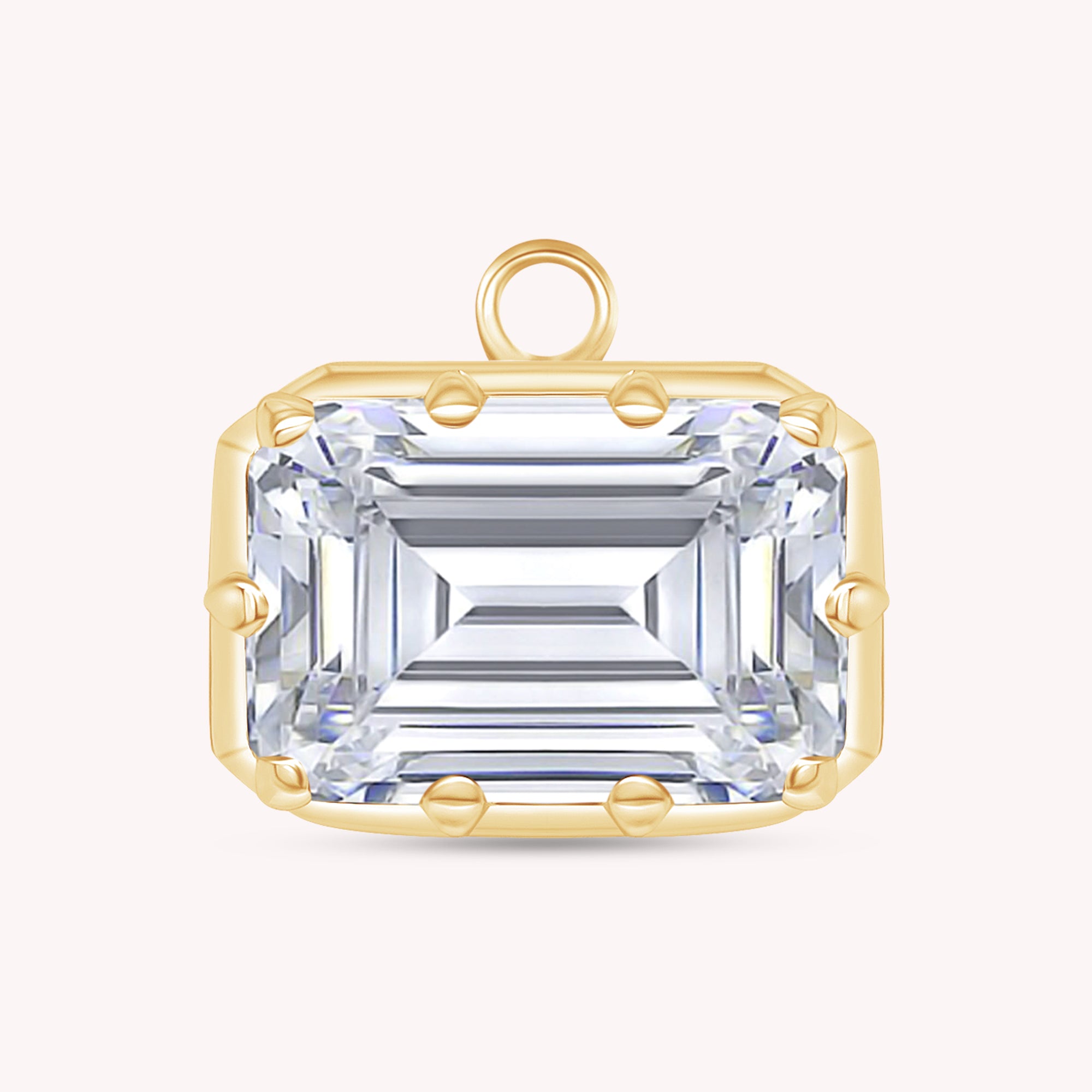 Fancy Shape Moissanite Georgian setting pendants